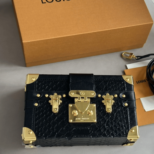 Louis Vuitton Side Trunk Box Black 7.5 Inches