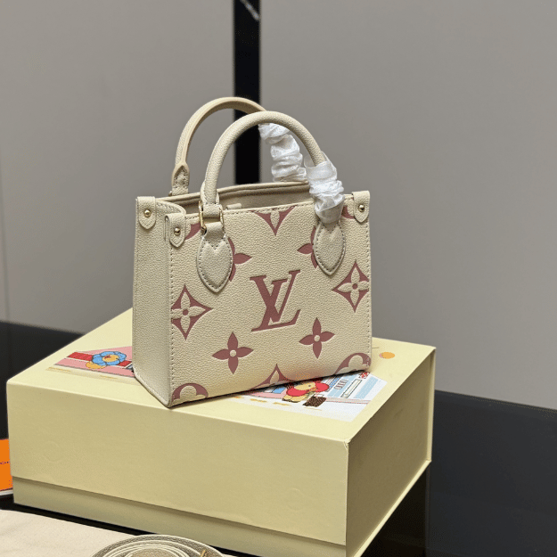 Louis Vuitton Onthego Mini Monogram Ivory Pink 7 Inches
