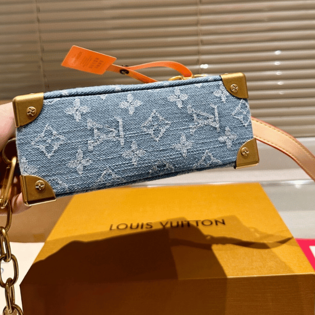 Louis Vuitton Soft Trunk Monogram Denim Blue 7.1 Inches