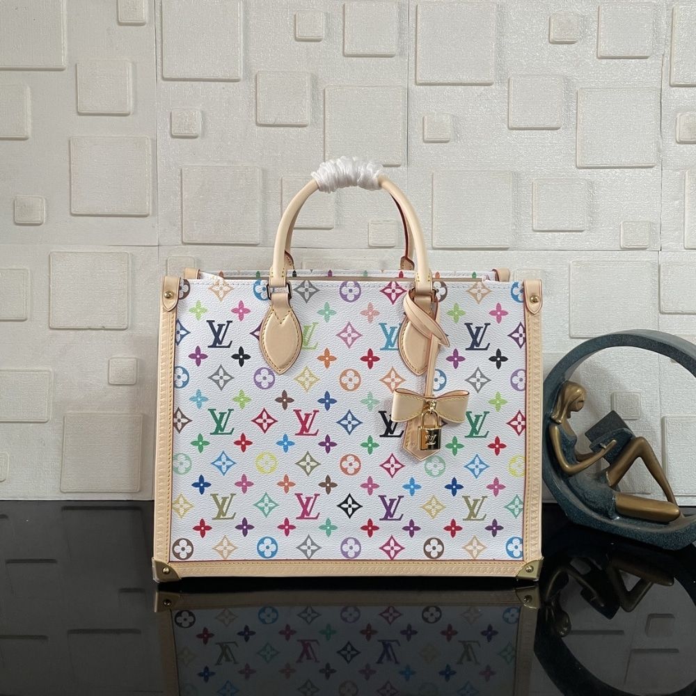 [Premium Quality] – Louis Vuitton Lv X Tm Onthego MM White 13.8 Inches M13079
