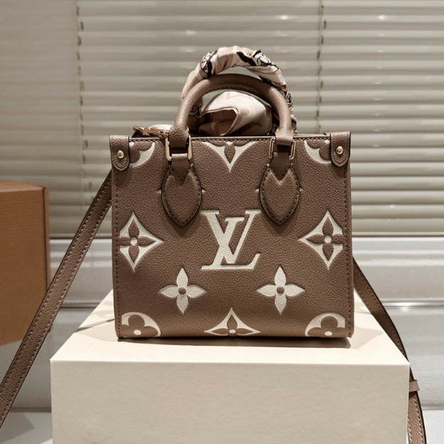 Louis Vuitton Onthego Mini Taupe Monogram 7.1 Inches
