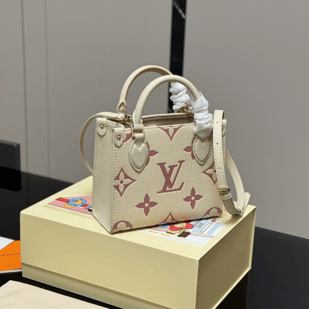 Louis Vuitton Onthego Mini Monogram Ivory Pink 7 Inches