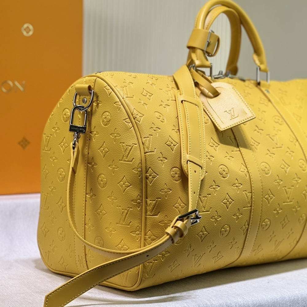 Louis Vuitton Keepall Bandoulière 50 Bag Yellow 19.7 Inches M23748