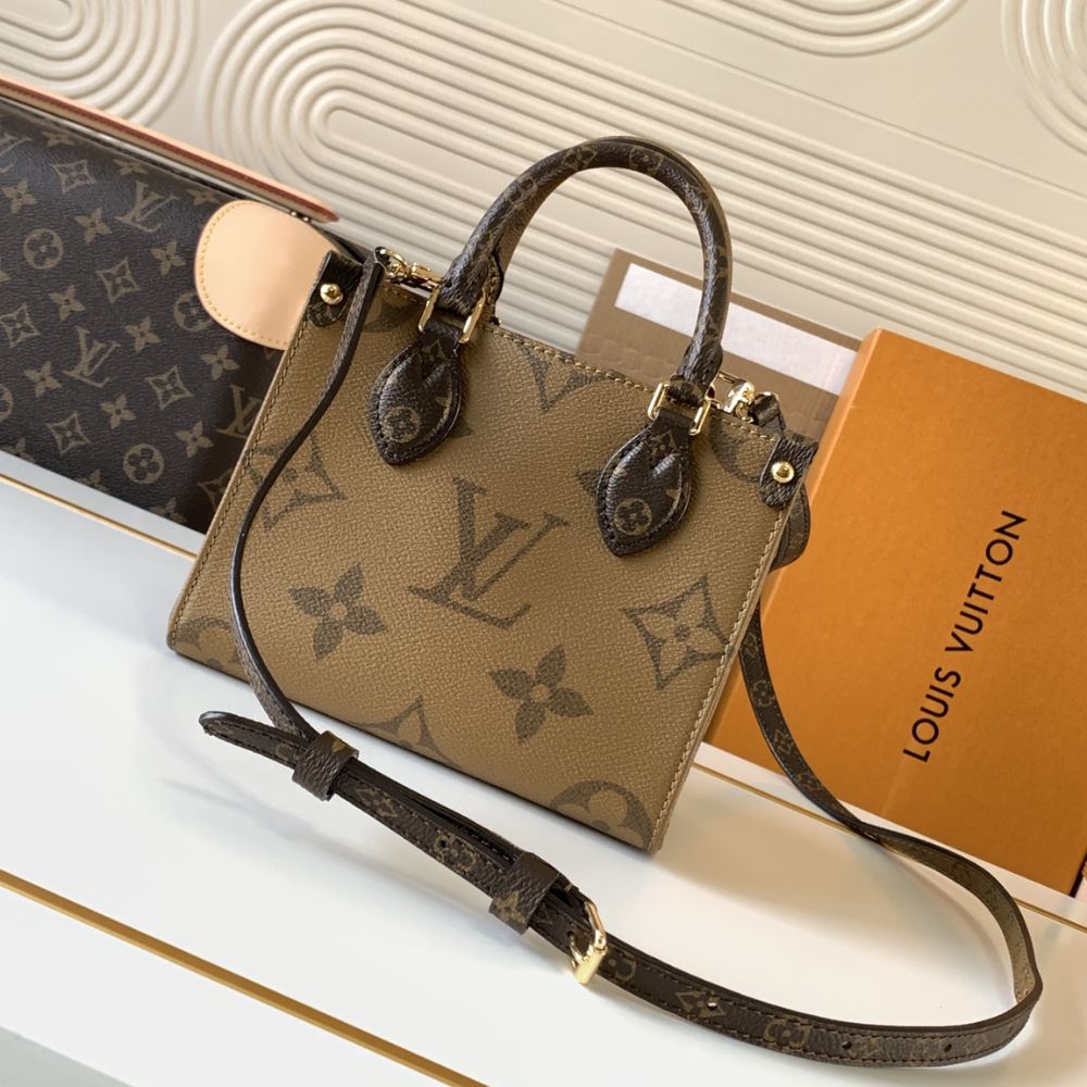[Premium Quality] – Louis Vuitton Onthego PM Brown 9.8 Inches M46373