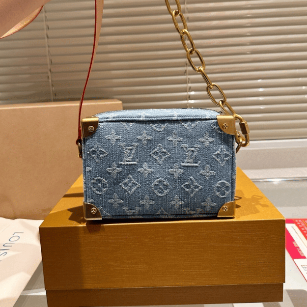 Louis Vuitton Soft Trunk Monogram Denim Blue 7.1 Inches