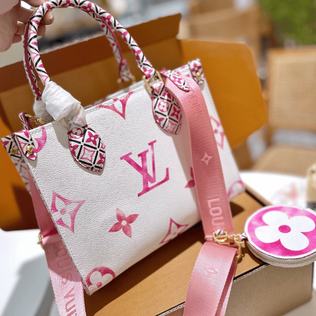 Louis Vuitton Onthego PM Summer Limited Edition Pink 9.8 Inches