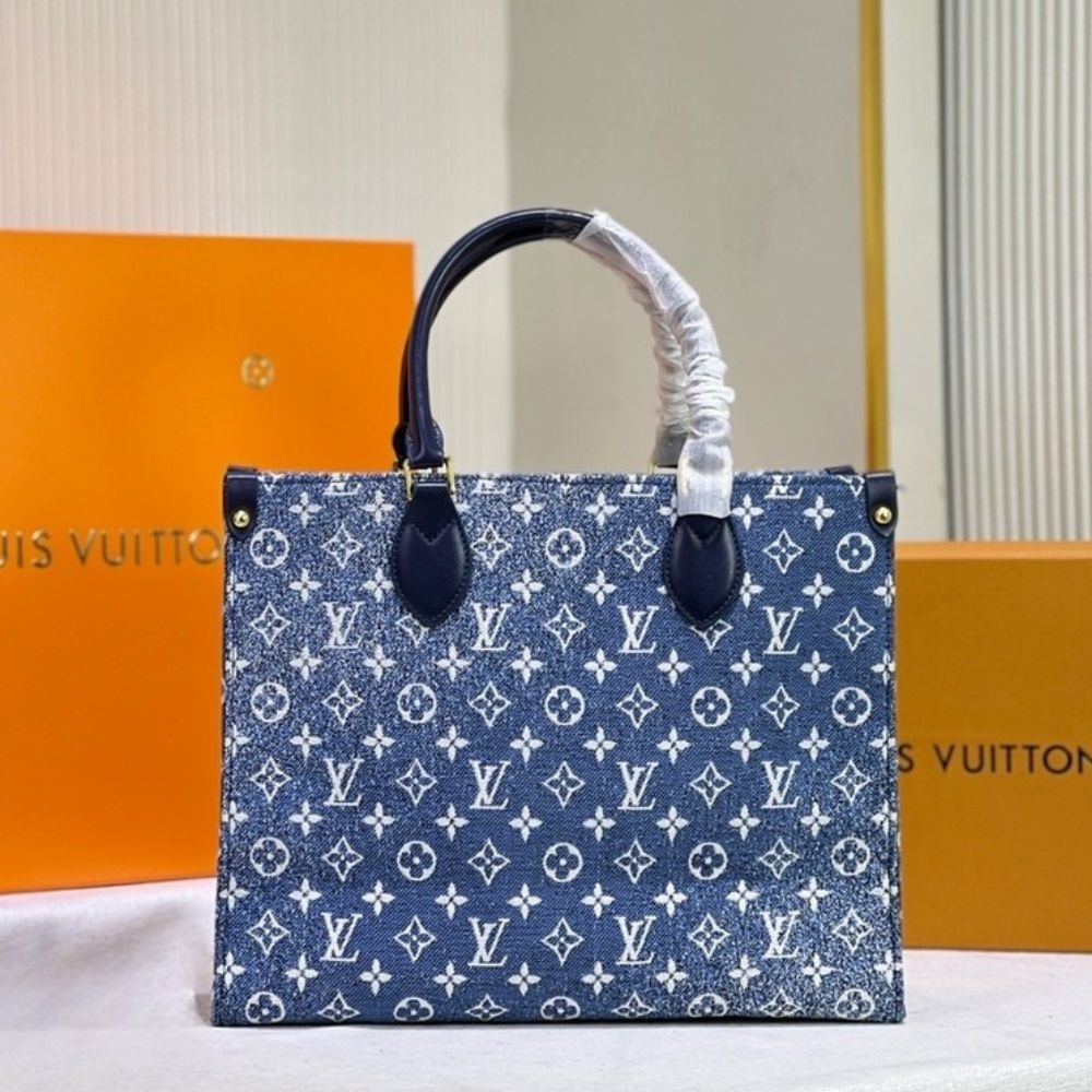 Louis Vuitton Onthego MM Denim Blue 14.0 Inches M59608