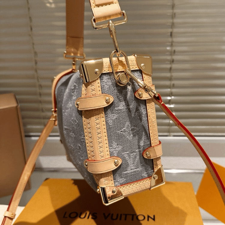 Louis Vuitton Side Trunk Guxiaoling Soft Box, Denim Grey, 9.4 in, M13285