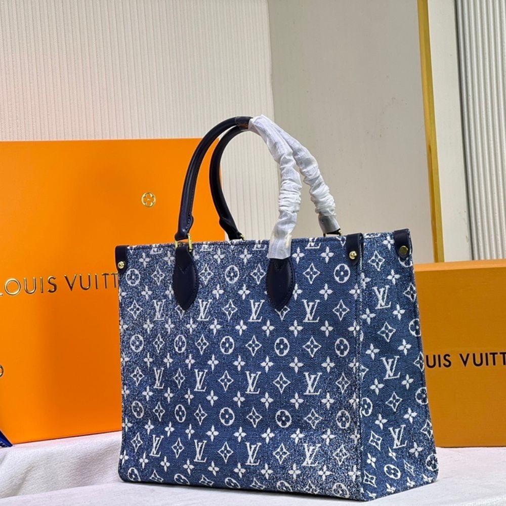 Louis Vuitton Onthego MM Denim Blue 14.0 Inches M59608