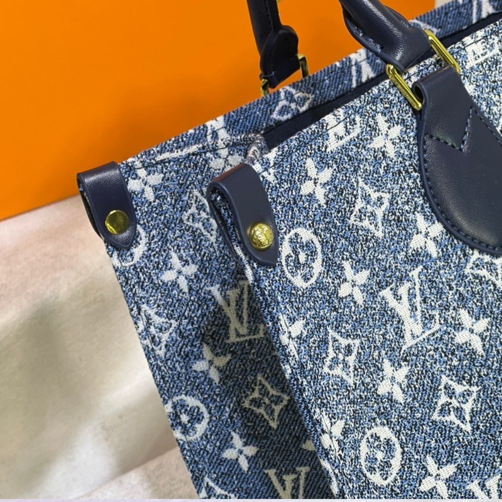Louis Vuitton Onthego MM Denim Blue 14.0 Inches M59608