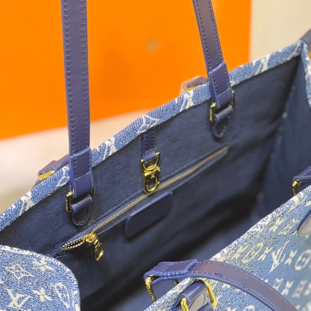 Louis Vuitton Onthego MM Denim Blue 14.0 Inches M59608