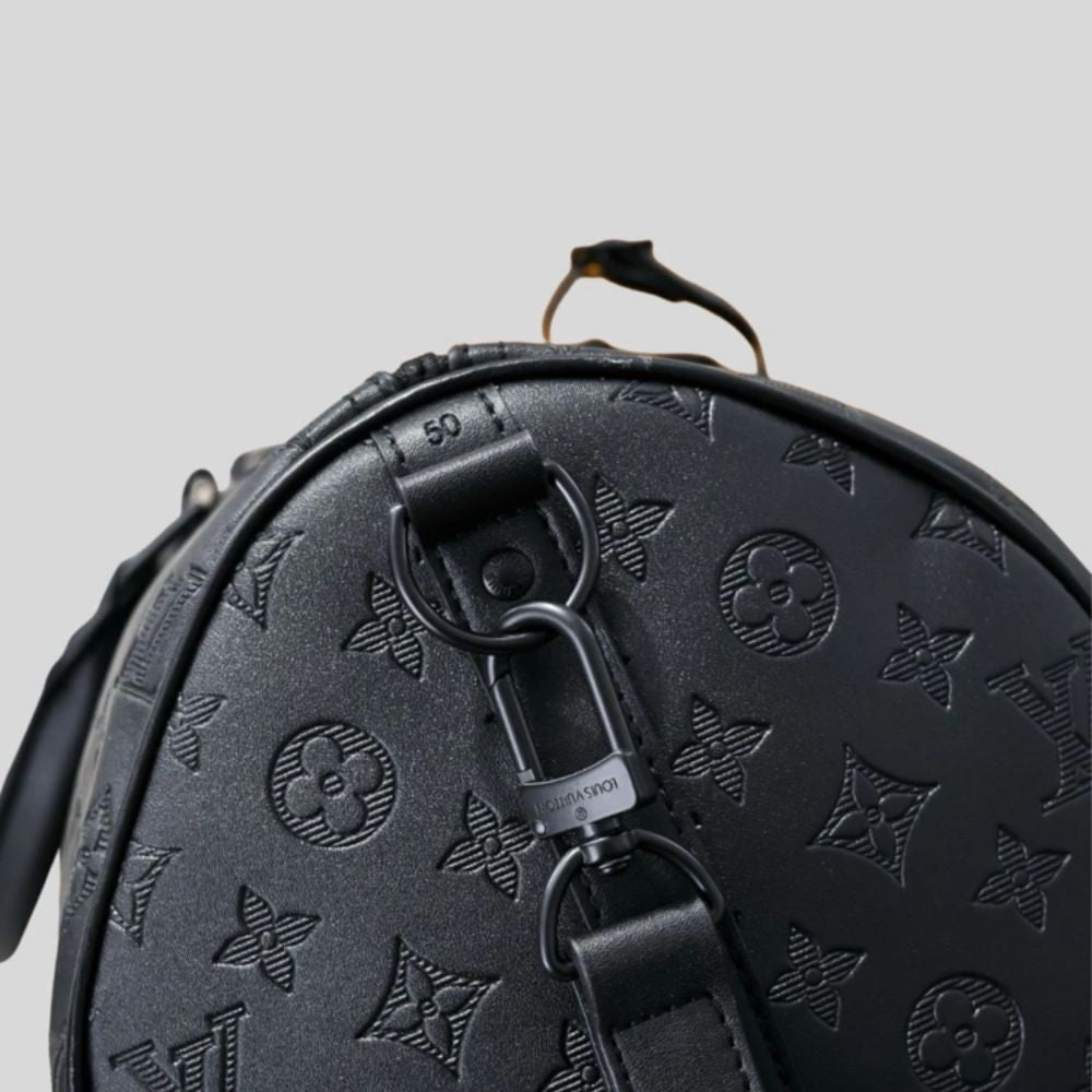 Louis Vuitton Keepall Bandoulière 50 Monogram Shadow 19.7 Inches LV M44810