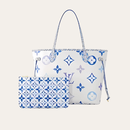 Louis Vuitton Neverfull By The Pool MM Blue 12.2 Inches M22979