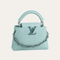 Louis Vuitton Capucines Mini With Chain Blue 7.9 Inches