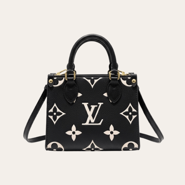 Louis Vuitton Onthego Mini Black White Monogram 7.1 Inches