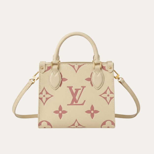 Louis Vuitton Onthego Mini Monogram Ivory Pink 7 Inches