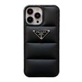 Prada Black Quilted Down Jacket iPhone Case | Luxury Puffer Style