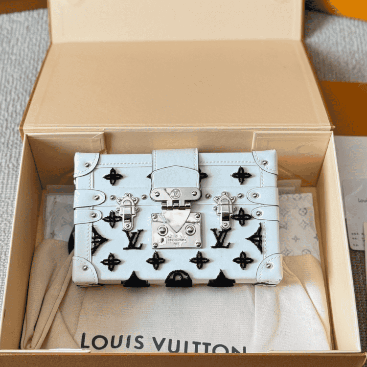 Louis Vuitton Side Trunk Mini Monogram White 7.5 Inches