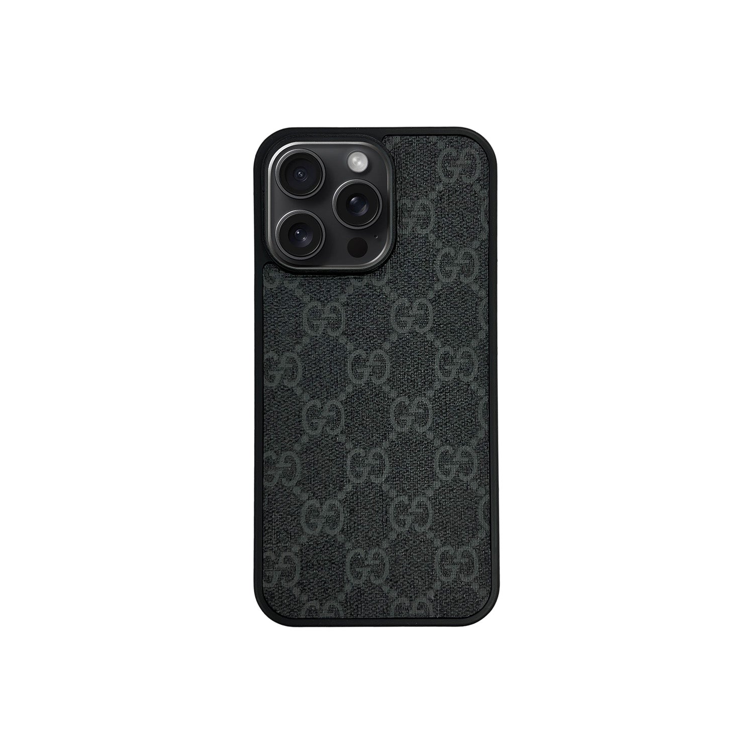 GG Black Monogram Luxury iPhone Case