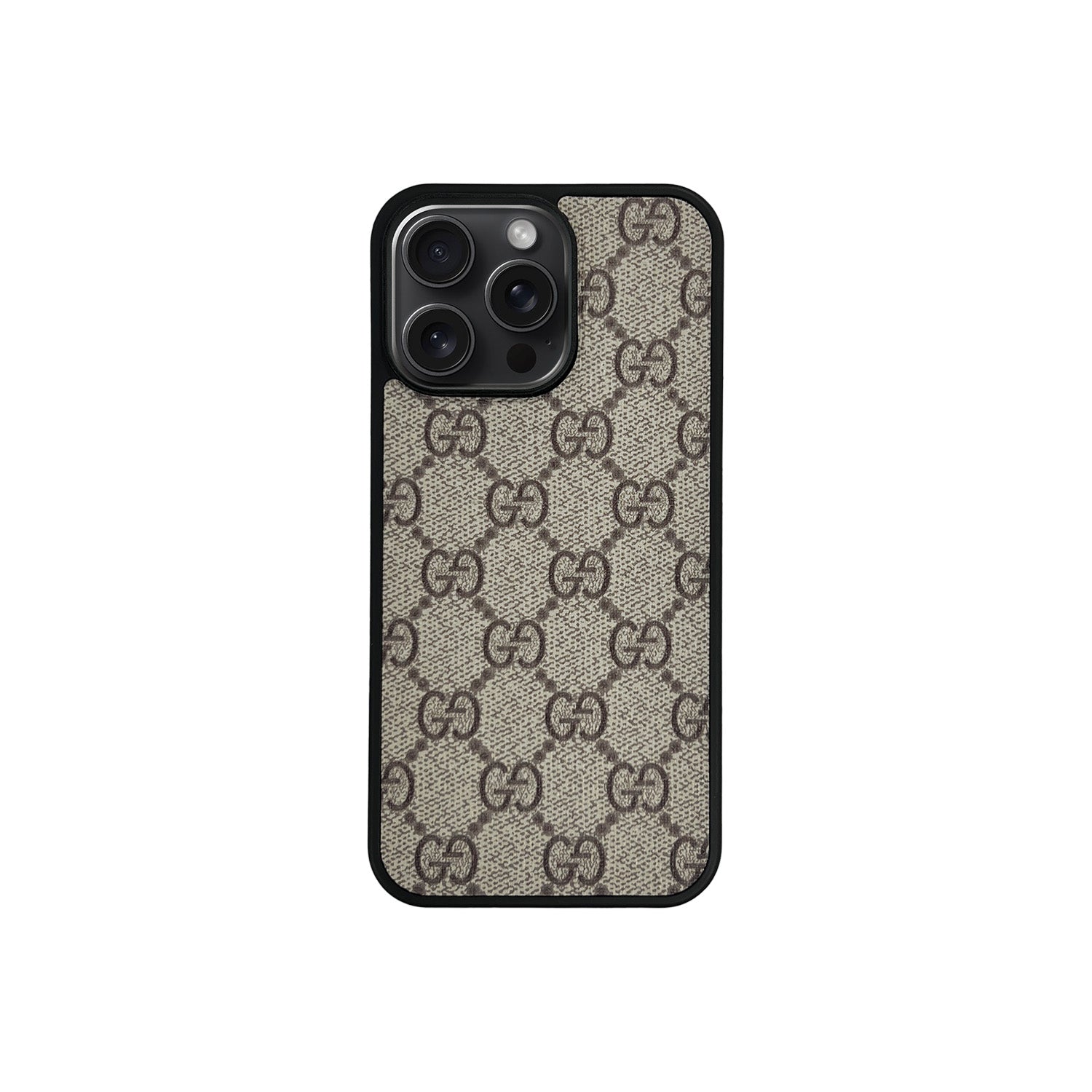 GG Beige Monogram Luxury iPhone Case