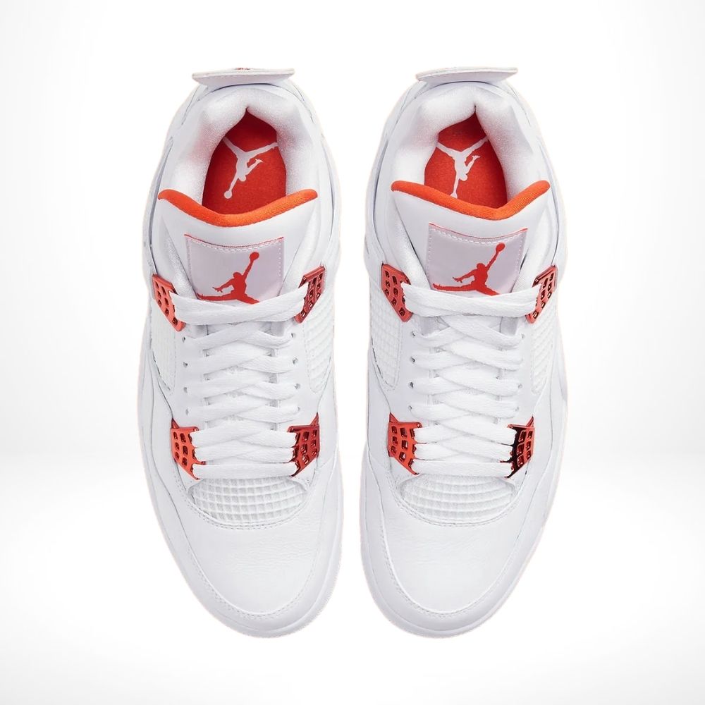 Air Jordan 4 Retro Orange Metallic White