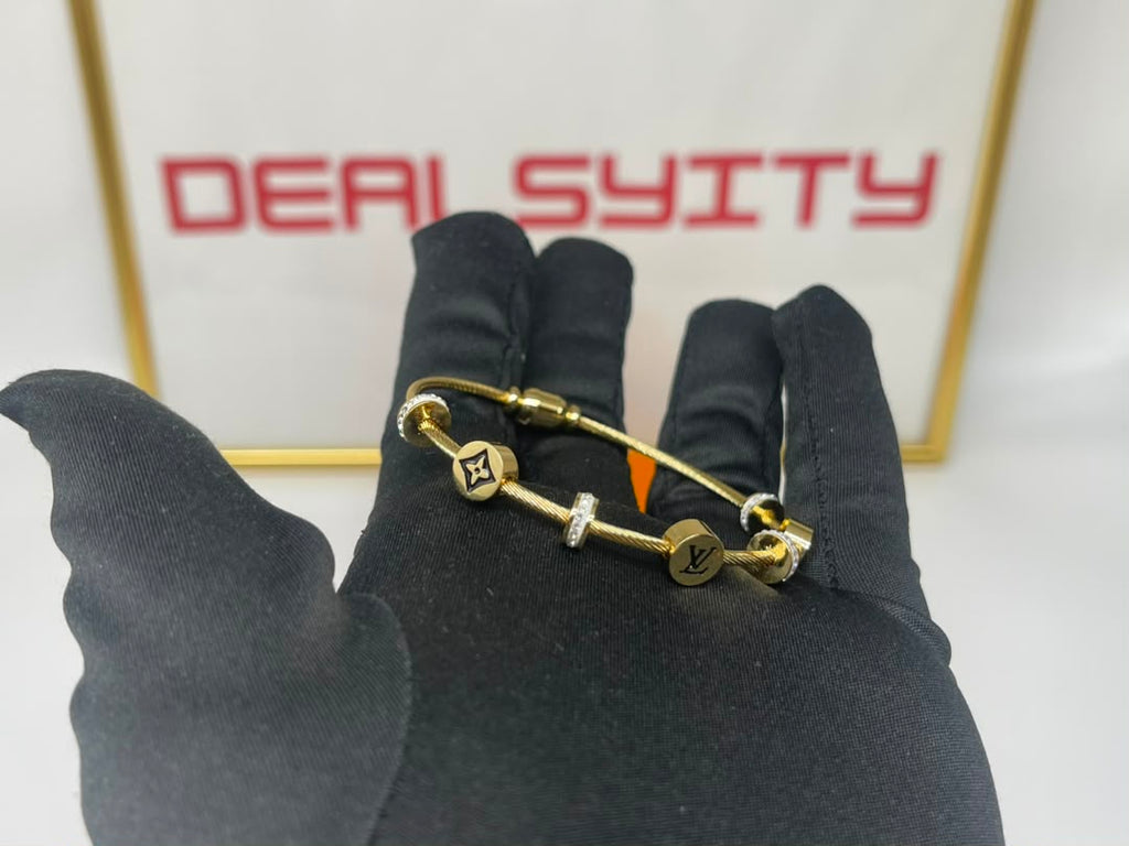 Louis Vuitton Lv Monogram Bracelet Gold