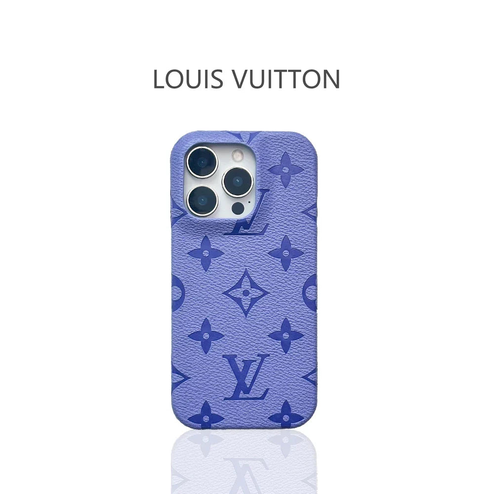 Louis Vuitton-Inspired Purple Luxury iPhone Case | Premium Protection in Royal Purple