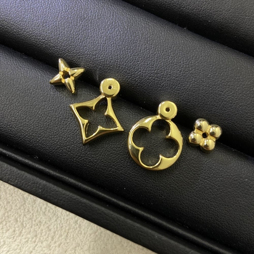 Louis Vuitton Lv Flowergram Earrings Gold M00770