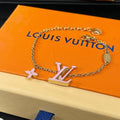 Louis Vuitton Lv Iconic Enamel Bracelet Pink M1008A