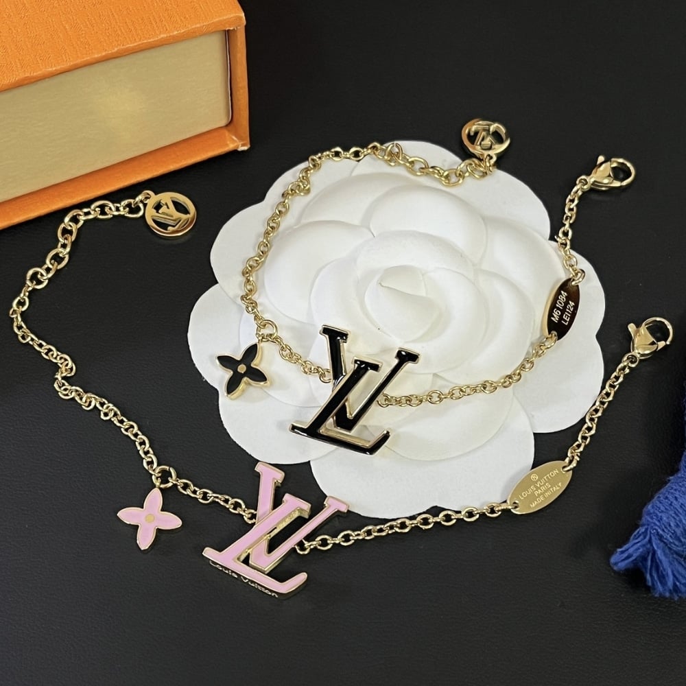 Louis Vuitton Lv Iconic Enamel Bracelet Black M1191A