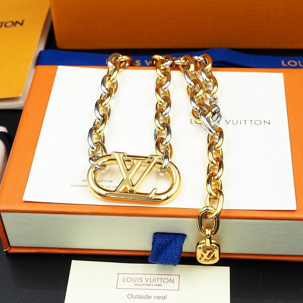 Louis Vuitton Everyday Chain Lv Necklace Gold And Silver