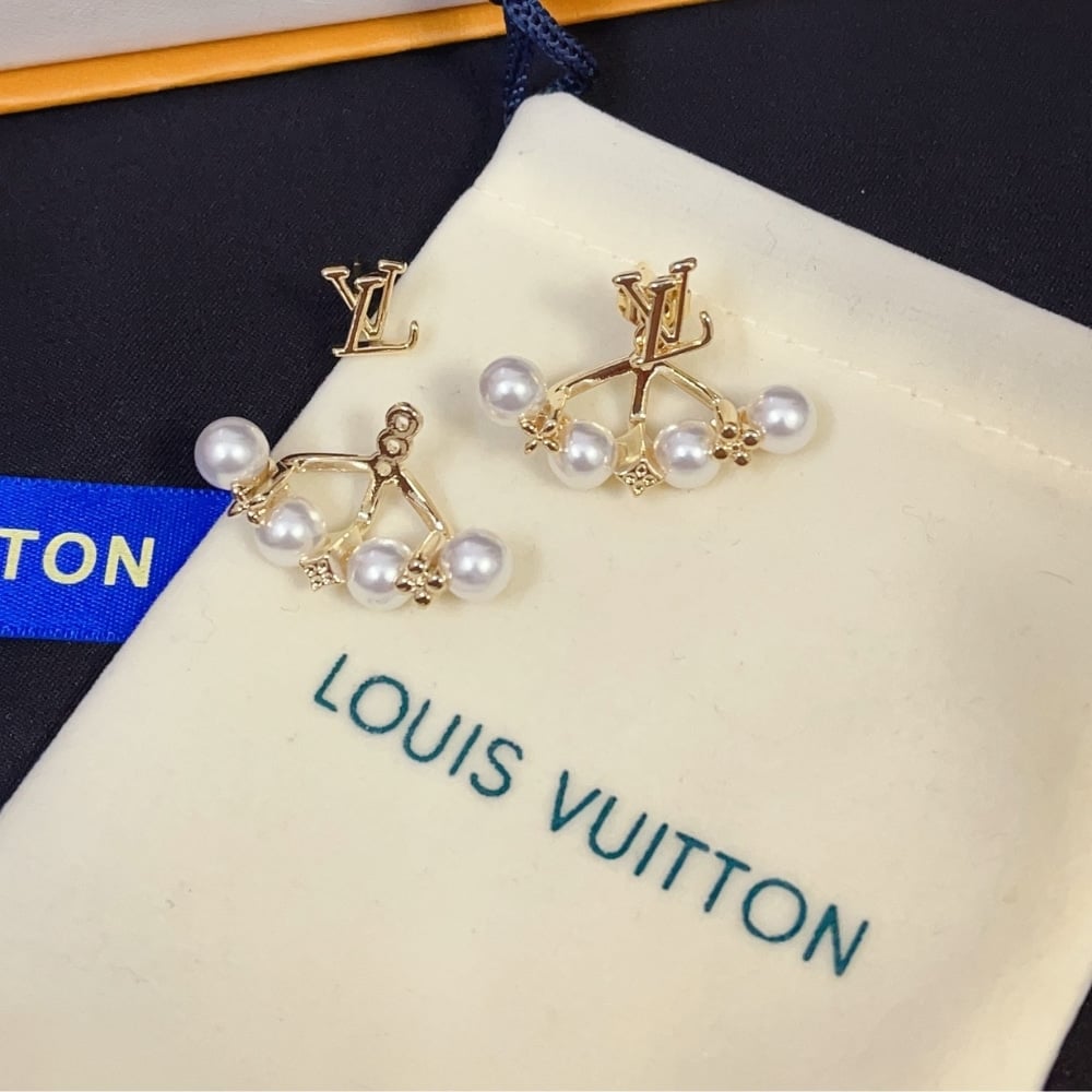 Louis Vuitton Lv Minigram Pearls Earrings