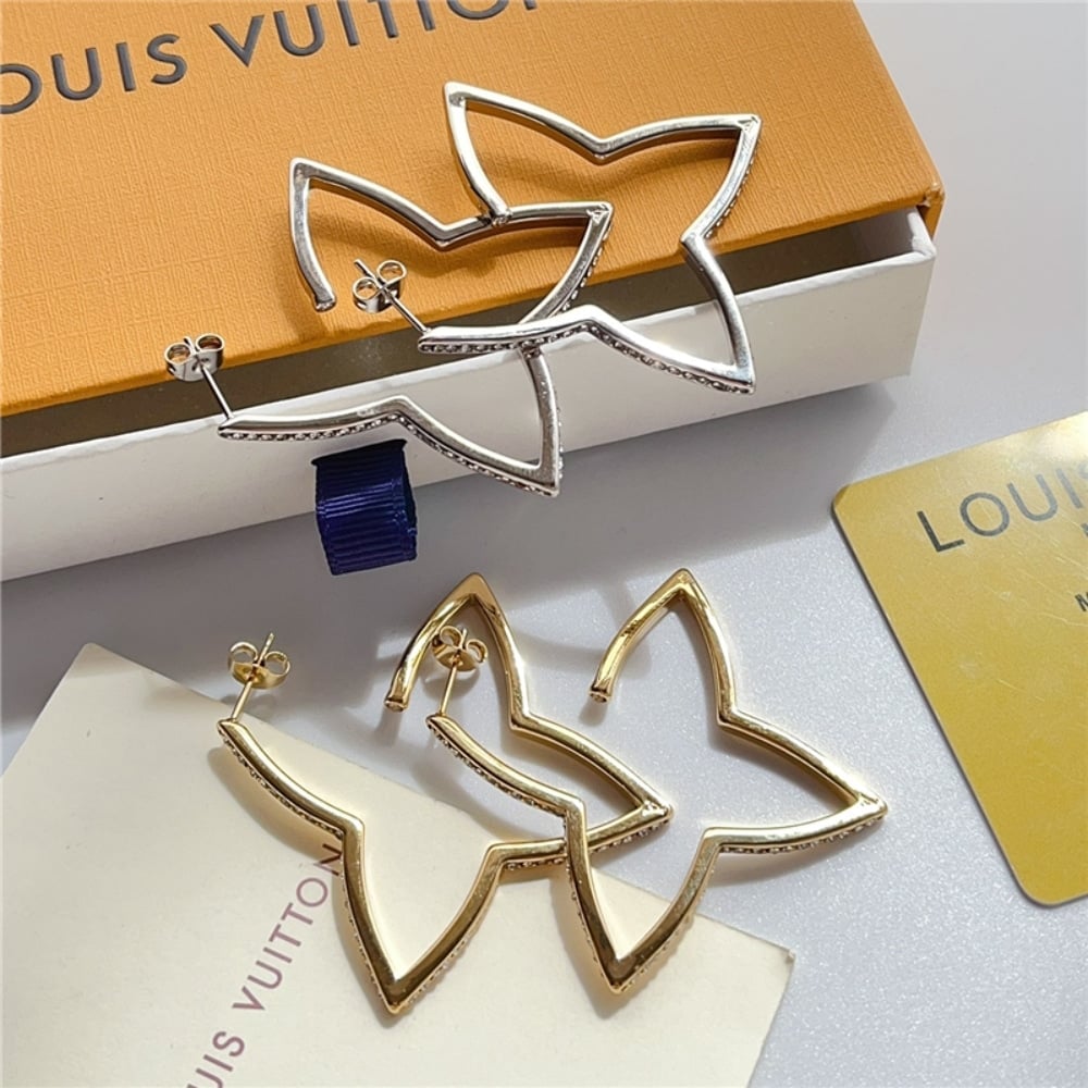 Louis Vuitton Ombre Blossom Xl Hoops Pink Gold Q06969