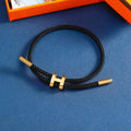 Hermes Rope Chain Bracelet Black