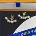 Louis Vuitton Lv Minigram Pearls Earrings
