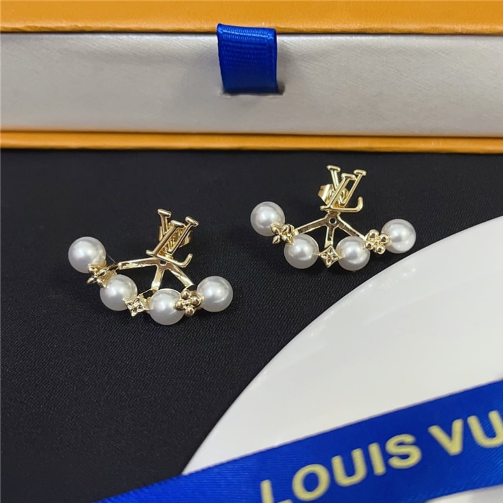 Louis Vuitton Lv Minigram Pearls Earrings