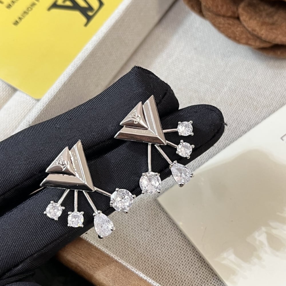 Louis Vuitton V For Vuitton Earrings M02296