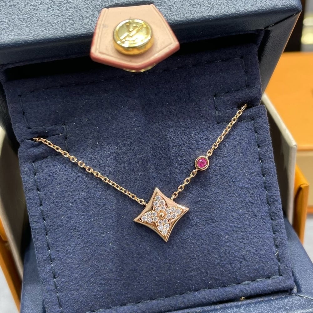 Louis Vuitton Color Blossom Qixi Limited Edition Bb Star Pendant Necklaces