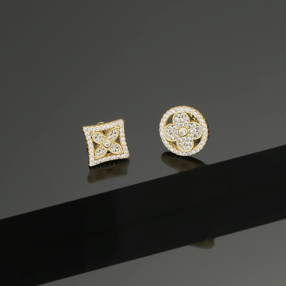 Louis Vuitton Idylle Blossom Stud Earrings Gold And Diamonds