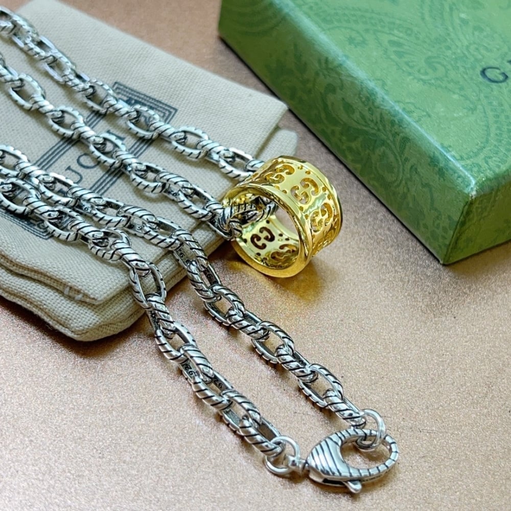Gucci Necklace Gold And Silver