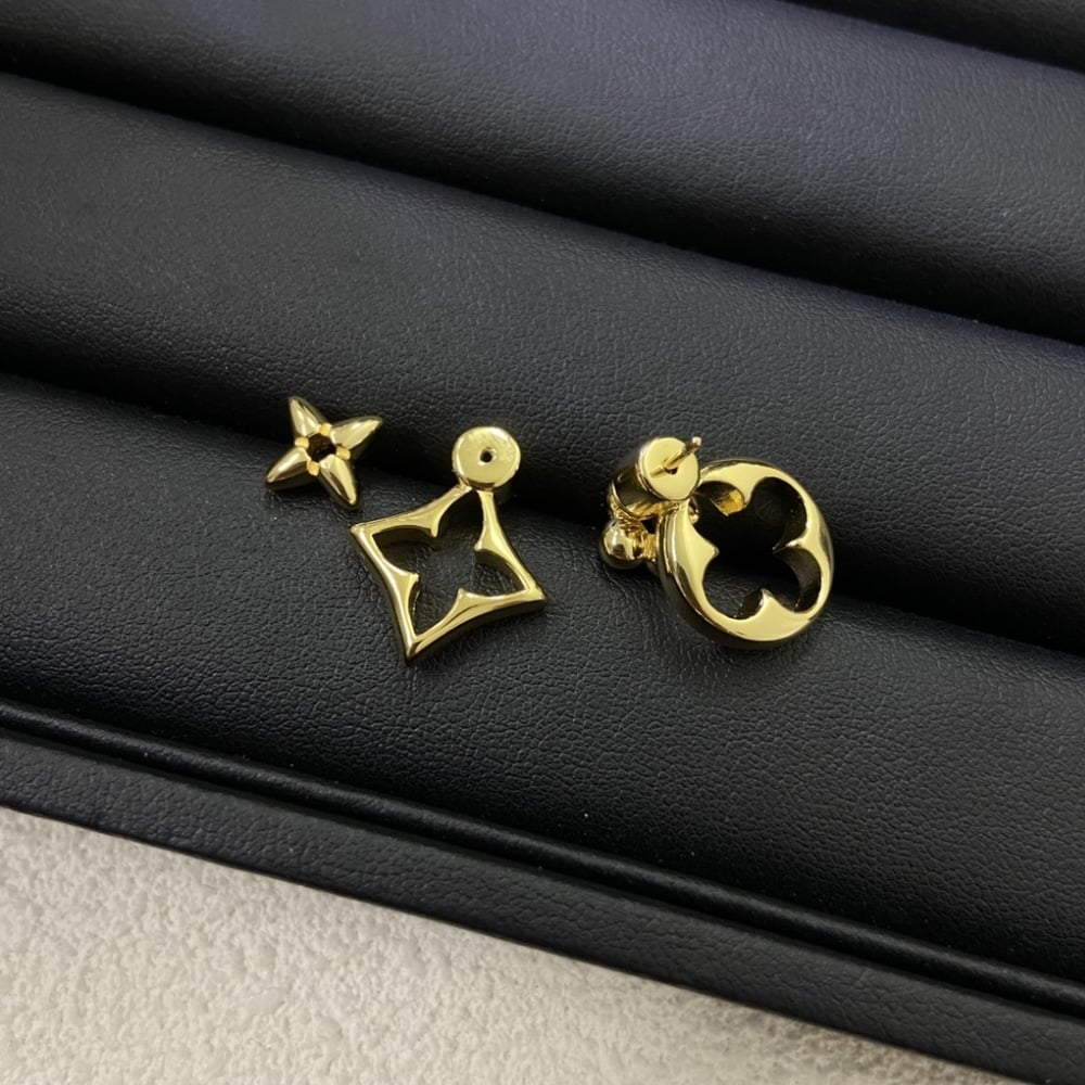 Louis Vuitton Lv Flowergram Earrings Gold M00770