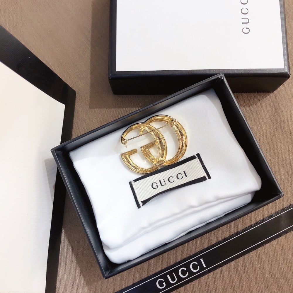 Gucci Gg Brooch Gold