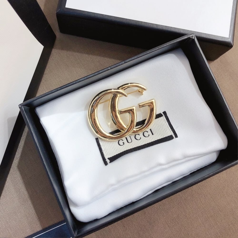 Gucci Gg Brooch Gold