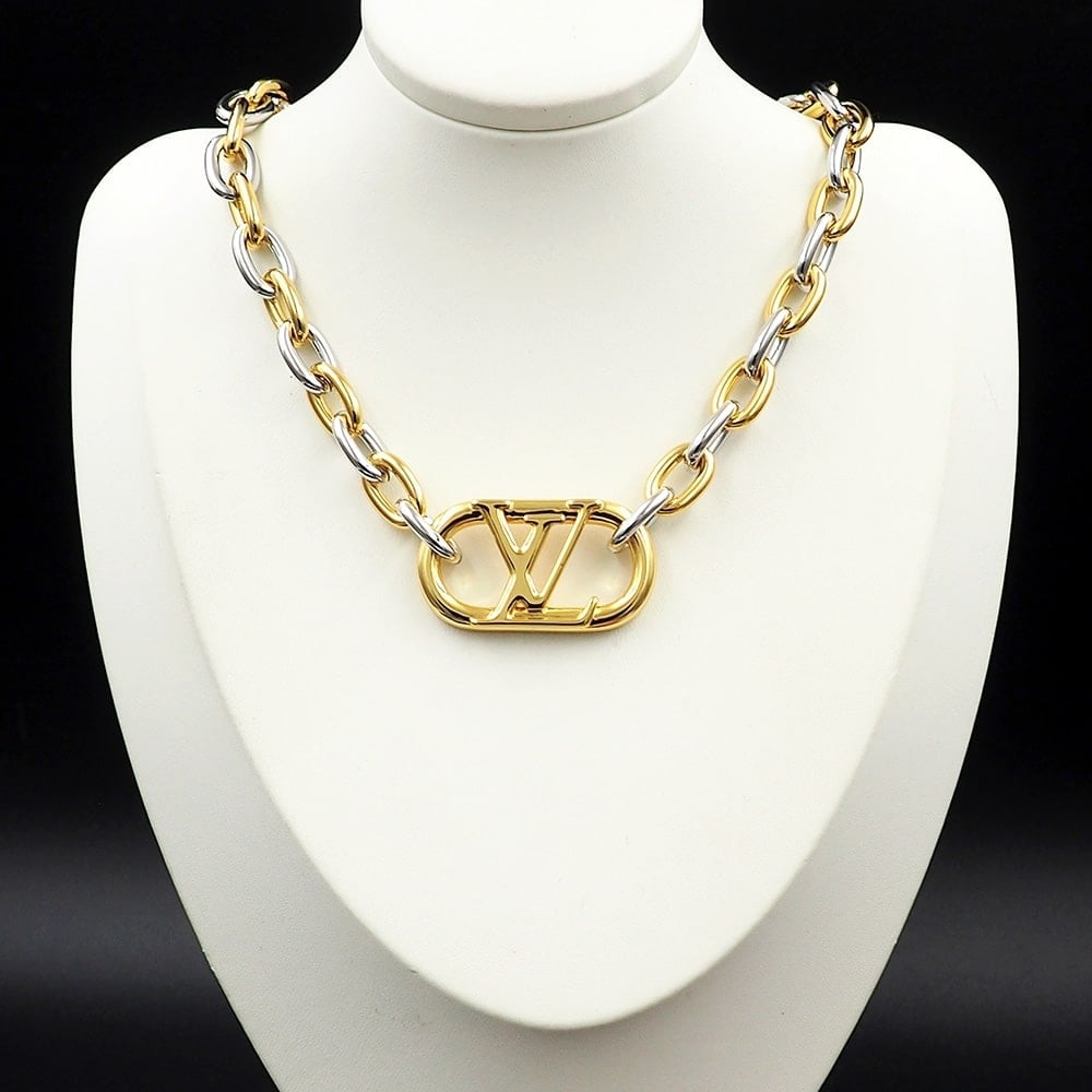 Louis Vuitton Everyday Chain Lv Necklace Gold And Silver