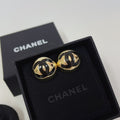 Chanel Stud Earrings Gold & Black – ABE810 / B19198