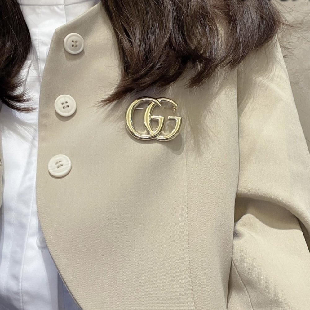 Gucci Gg Brooch Gold