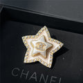 Chanel Cc Star Brooch Gold