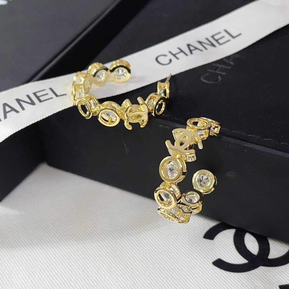 Chanel Earrings Cc Gold
