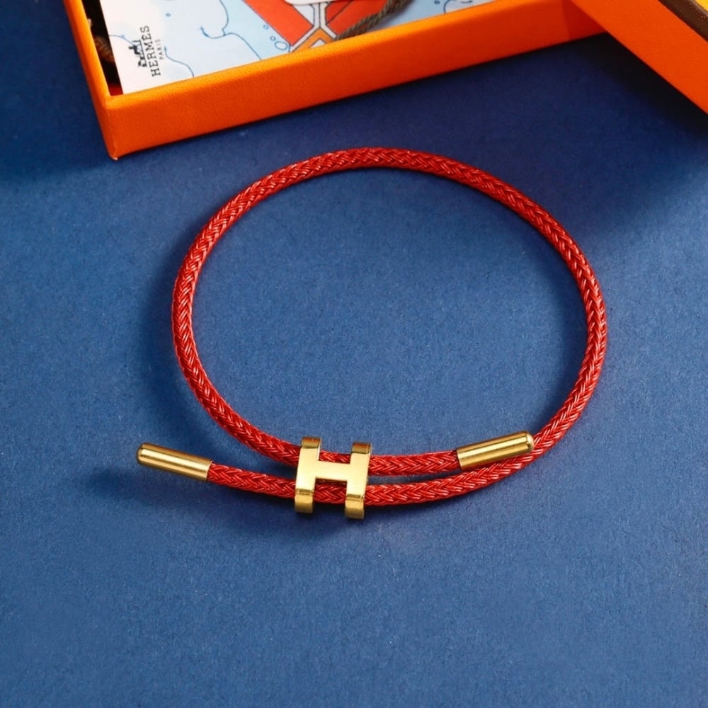 Hermes Rope Chain Bracelet Red