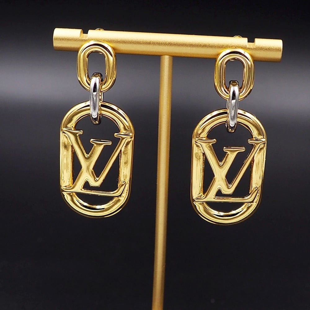 Louis Vuitton Everyday Chain Lv Earrings Gold And Silver